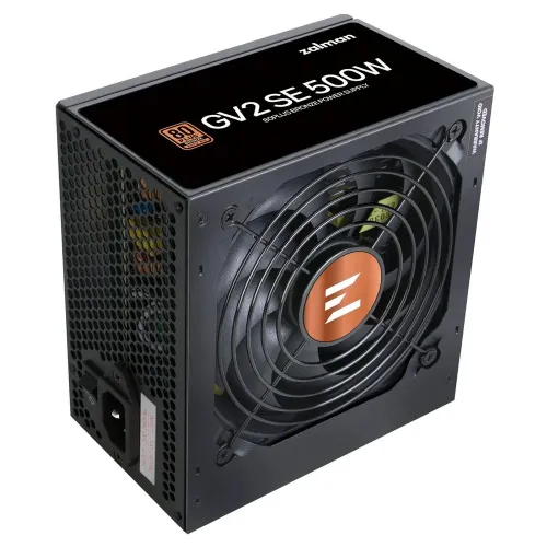 Блок питания для ПК Zalman ZM500-GV2SE 500W 12cm Fan 80PLUS Bronze, (ZM500-GV2SE)