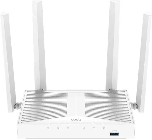 Wi-Fi роутер Cudy WR1300S 2.4 ГГц, 5 ГГц, 802.11ac, 1200 мбит/с, 4 антенны (внешние), белый (WR1300S