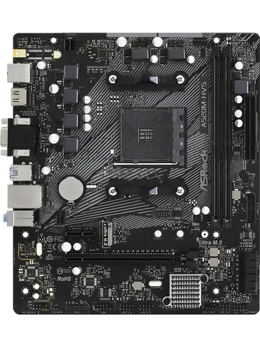 ASRock A520M-HVS Материнская плата AM4, A520, 2*DDR4,