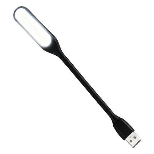 Лампа для чтения портативная, USB 5V LED, регулируемая, мини ночник, для Power Bank, ноутбука, черна