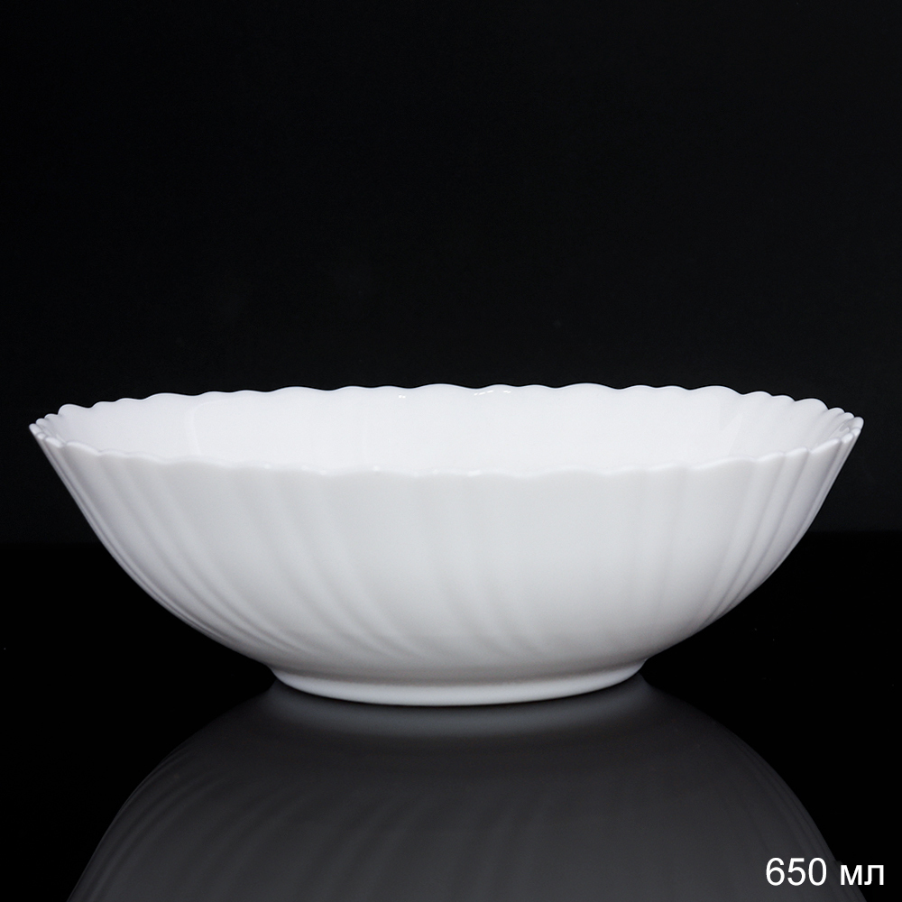 Салатник WHITE LILY, 650 мл, диаметр 17,5 см, стеклокерамика
