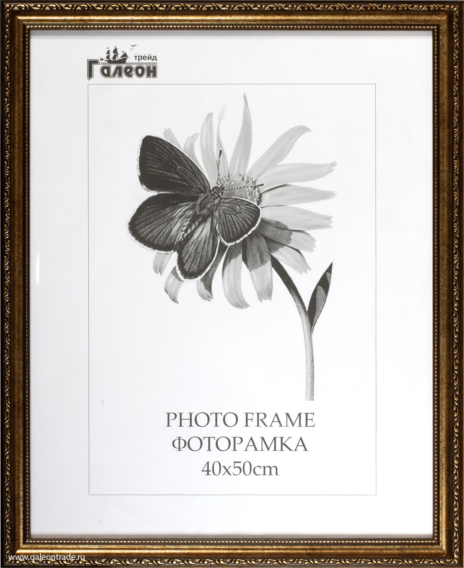 Фоторамка пластиковая 40 х 50 см, бронза