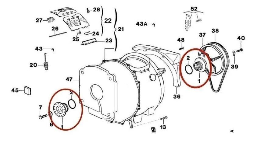 Суппорт для стиральной машины electrolux, под 203 подшипник, Комплект ...