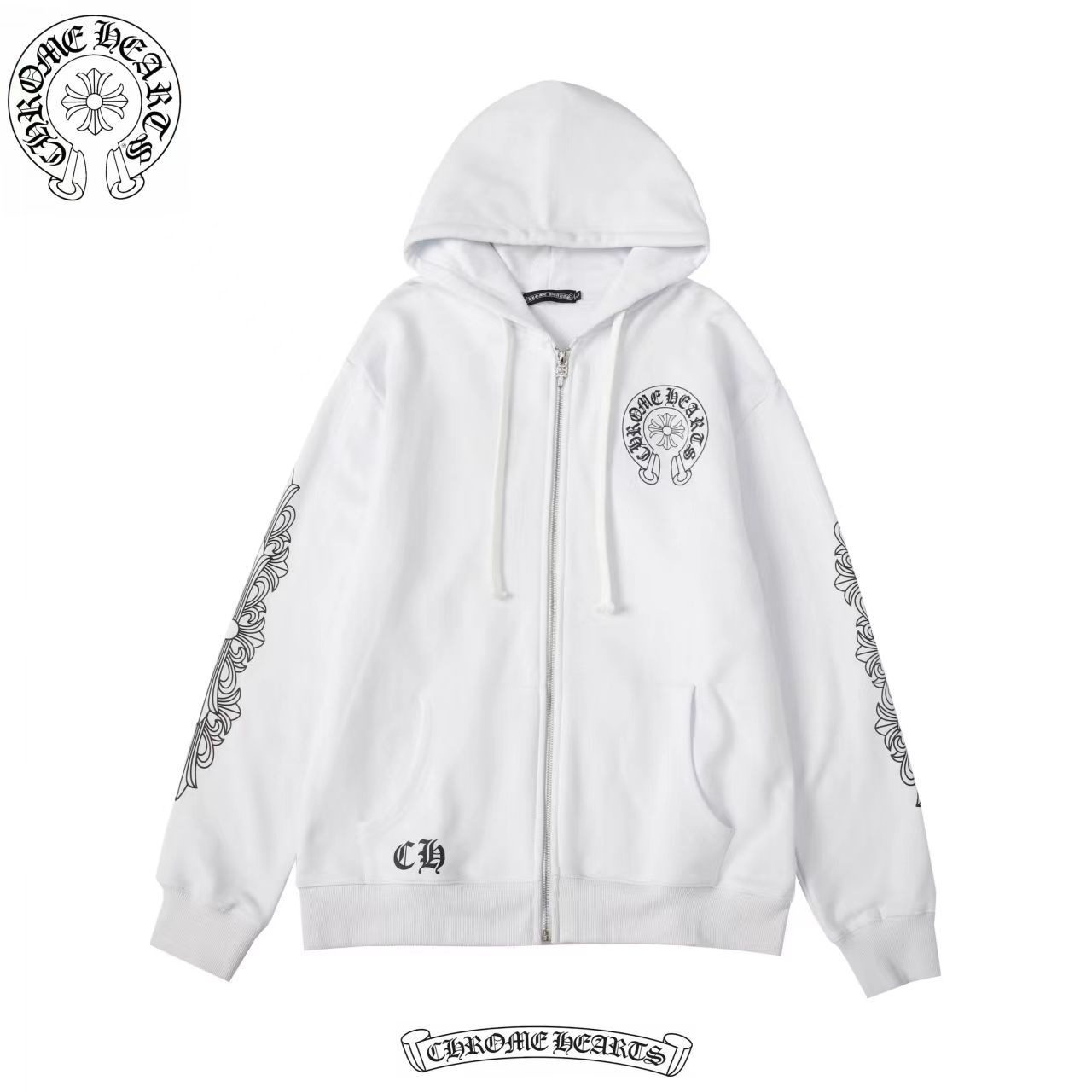 Пиджак Мужской, Женский Chrome Hearts белый, размер 46 Хлопок
