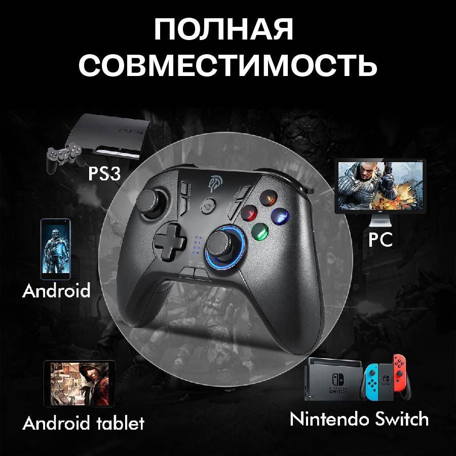 Геймпад EasySMX, для PlayStation 3, Nintendo Switch, темно-серый - купить  по выгодной цене в интернет-магазине OZON (1358265734)