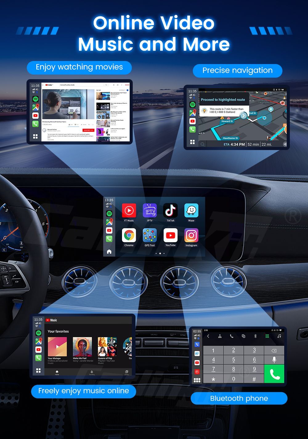 Carlinkit carplay ai box plus. Лаунчер для Carlinkit. Carlinkit Android 13 Magic Box Wireless CARPLAY Android auto for Netflix for youtube Android car Play Video Box QCM 665 Smart BT.