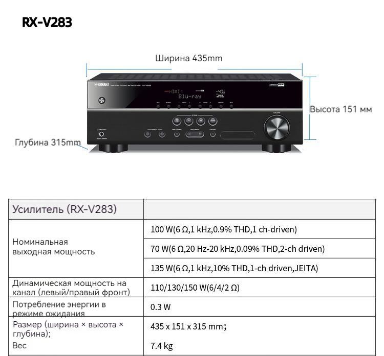 5.1-канальный спутниковый домашний кинотеатр YAMAHA YHT-1840, комплект ...