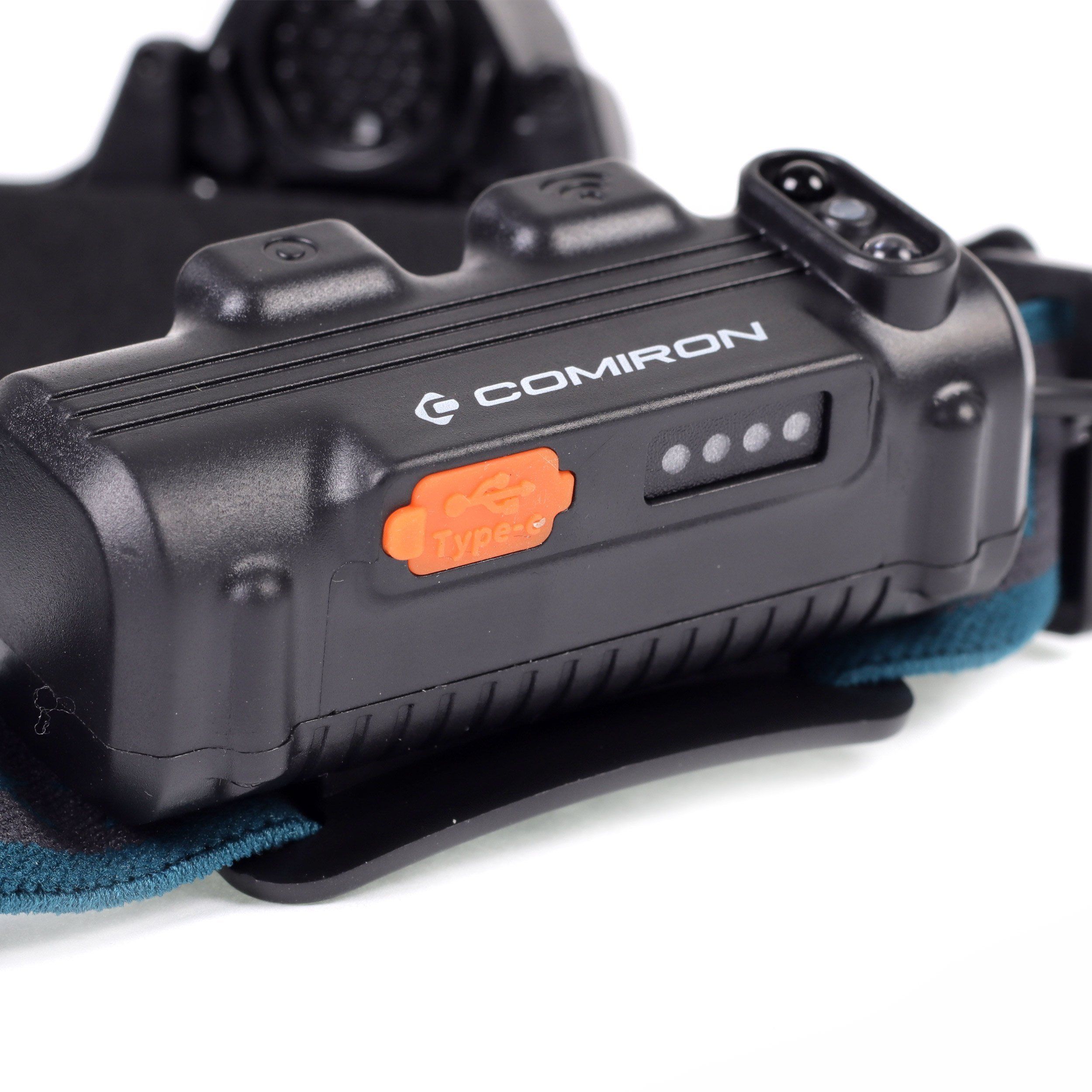 Фонарь налобный спортивный COMIRON O'HEAD корпус жёсткий ABS, IPX5 свет COB 400lm аккум 18650 3.7V 2000 mAh, USB Type-C; индикатор красный Фонарь налобный спортивный COMIRON O'HEAD корпус жёсткий ABS, IPX5 свет COB 400lm аккум 18650 3.7V 2000 mAh, USB Type-C; индикатор красный