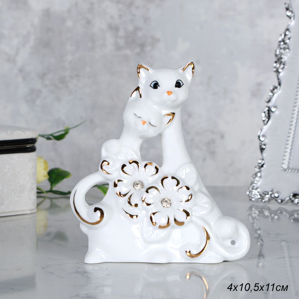 Статуэтка Кошки, фарфор, 11 см