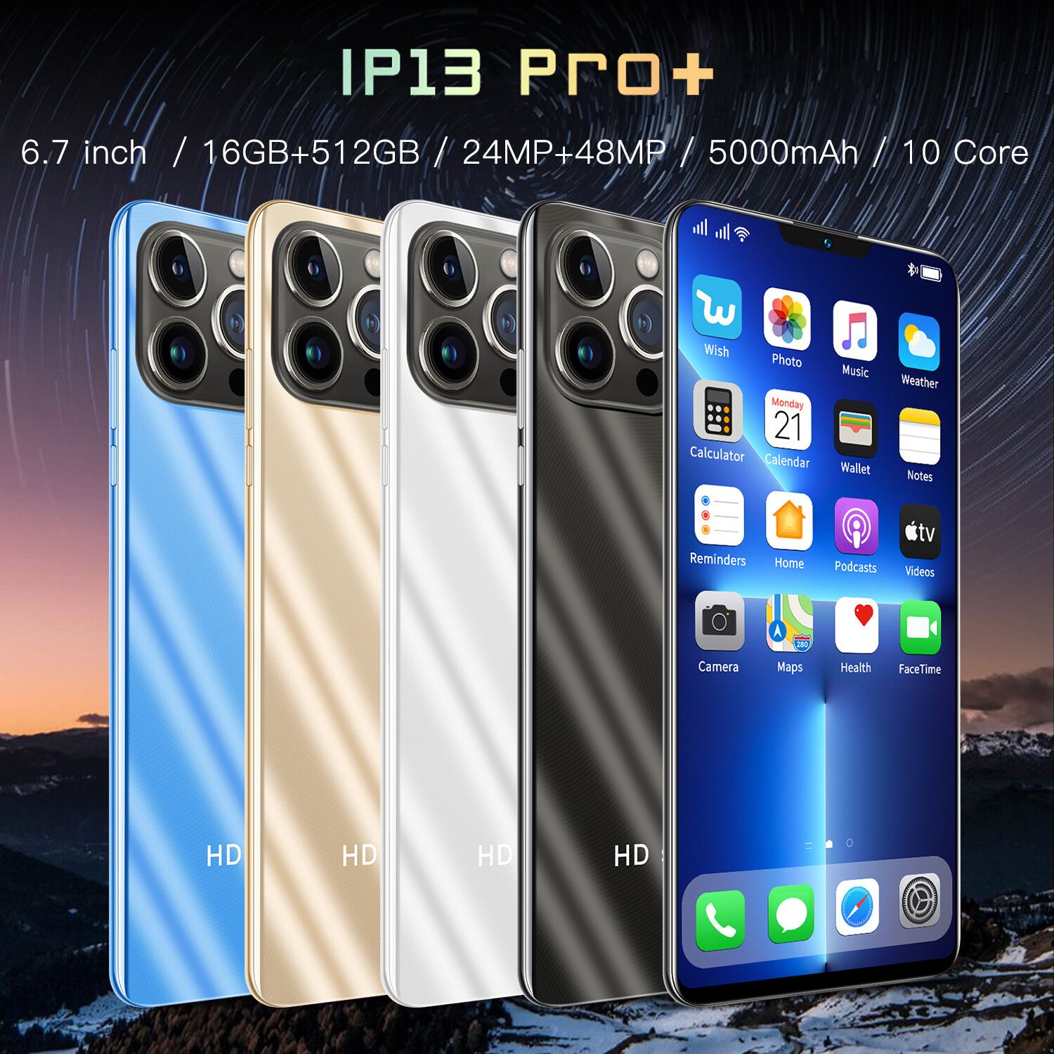 Смартфон IP13 Pro+1 - купить по выгодной цене в интернет-магазине OZON  (1491079588)