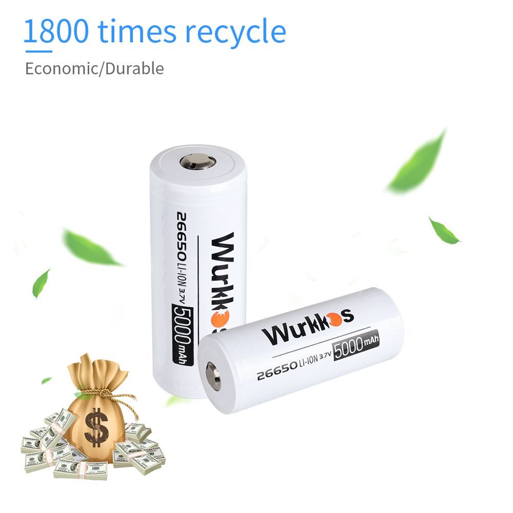 wurkkos Battery 26650 литий-ионный аккумулятор для фонарей и ...