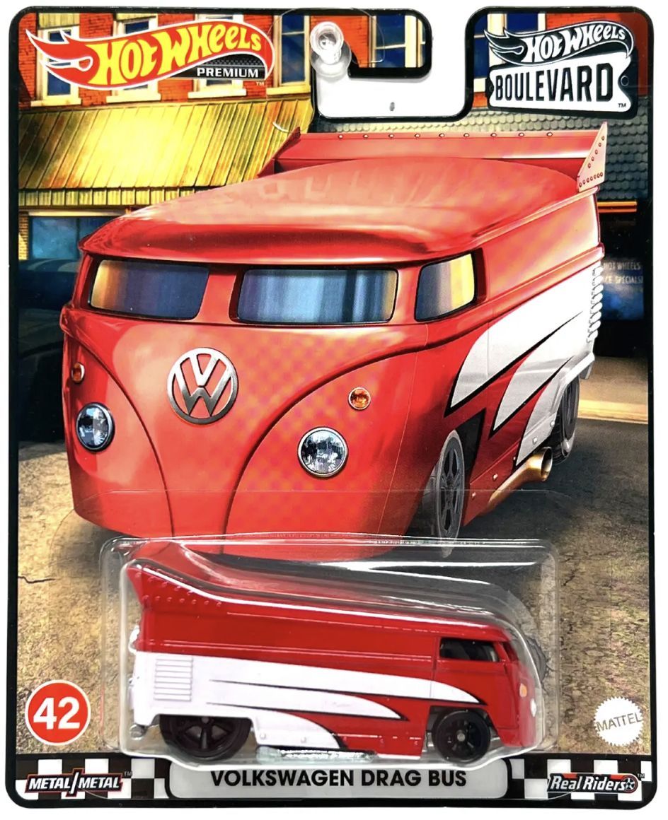 Машинка Hot Wheels Premium Boulevard Volkswagen Drag Bus / Хот