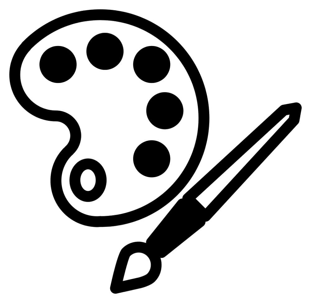 пиктограмма рисование. значок краски и кисть. пиктограмма рисование. рисование иконка. рисование значок.