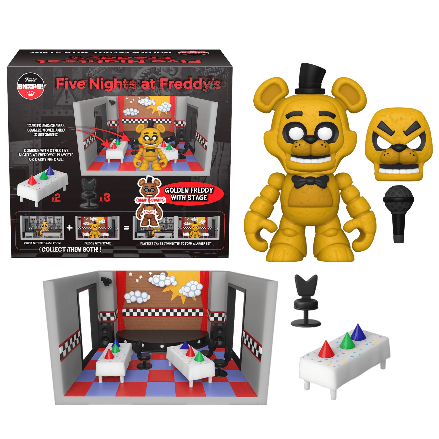 Фигурка Funko POP Golden Freddy With Stage SNAPS! из игры Five