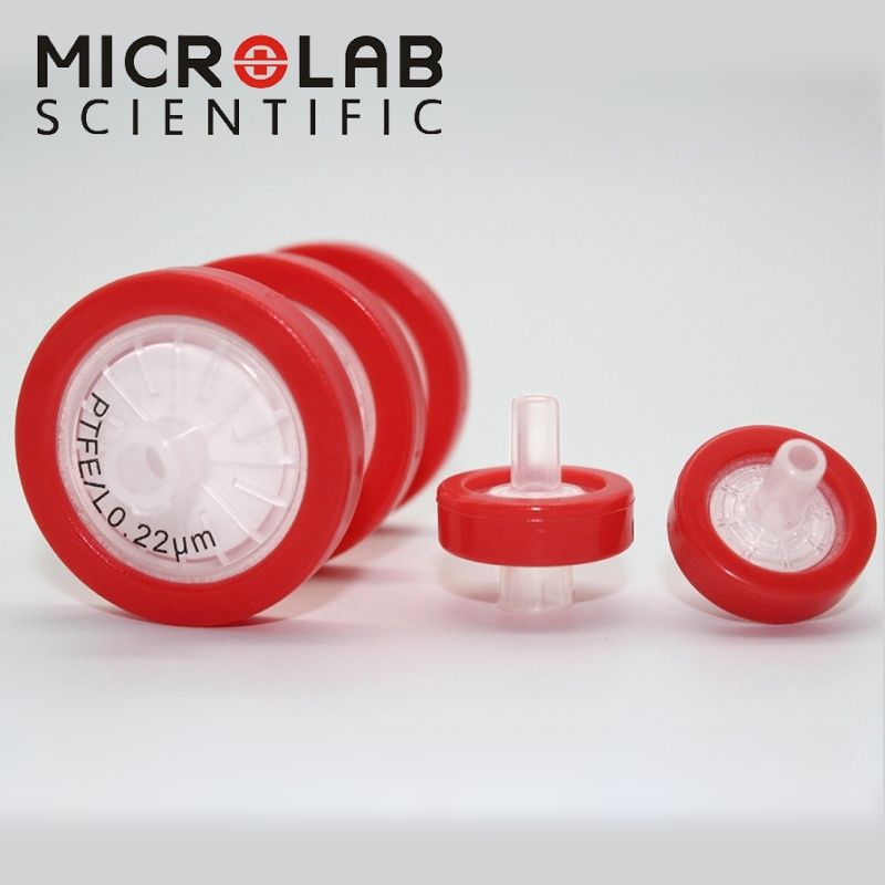 100 шт Шприцевой фильтр (PTFE)ПТФЭ Одноразовый гидрофобный,шприцевой ...