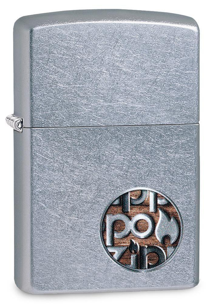 Зажигалка ZIPPO бензиновая Button Street Chrome #1