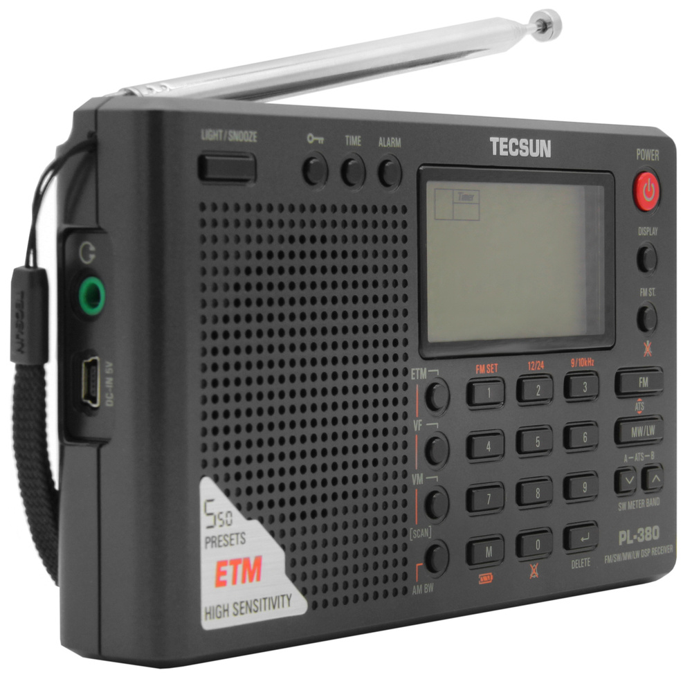 Цифровой радиоприемник с хорошим приемом Tecsun PL-380 (export version) black  #1