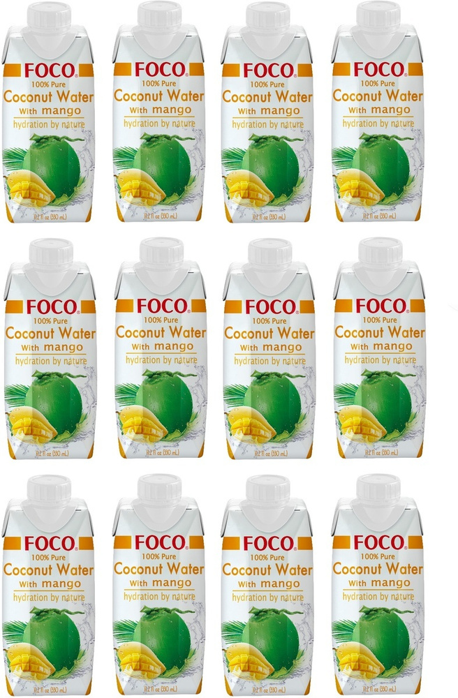 Кокосовая вода FOCO с манго, 330 мл х 12 шт #1