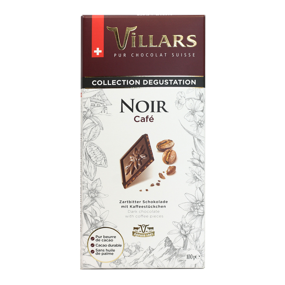 Шоколад Villars Темный с хрустящей кофейной крошкой 100г (Швейцария)  #1