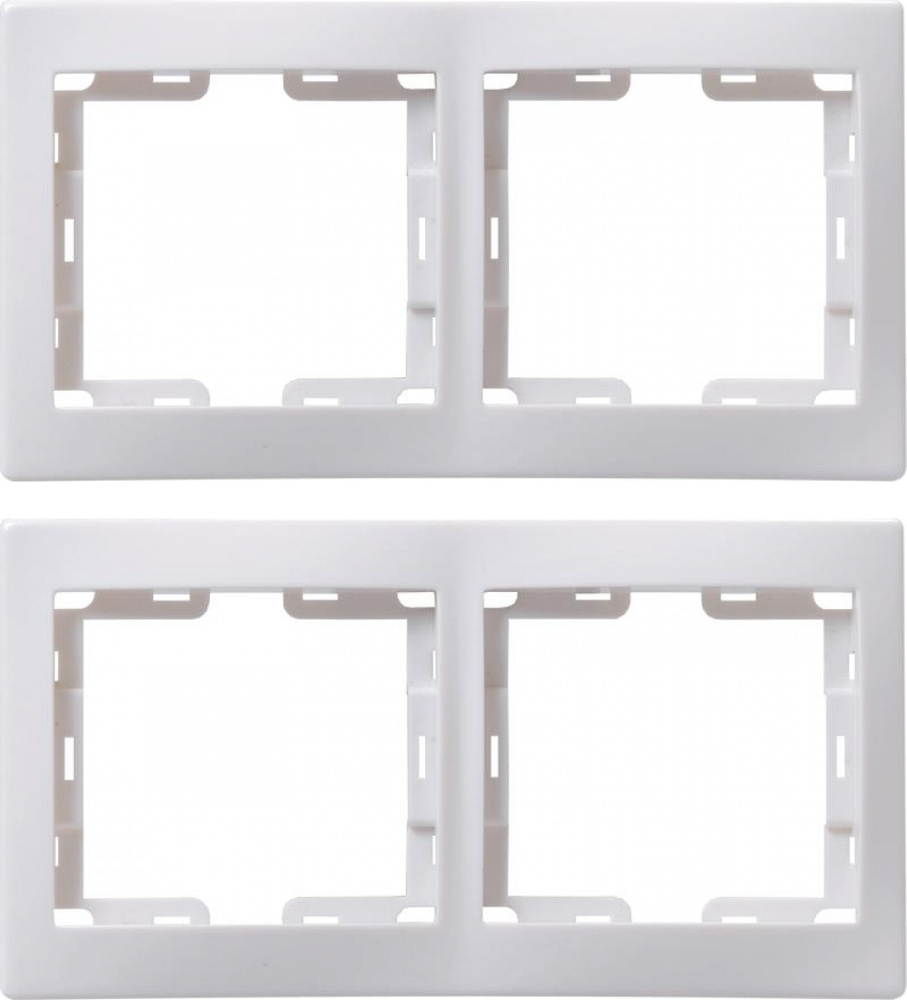 Рамка IEK Кварта двухместная горизонтальная белая (комплект из 2 шт.)  #1