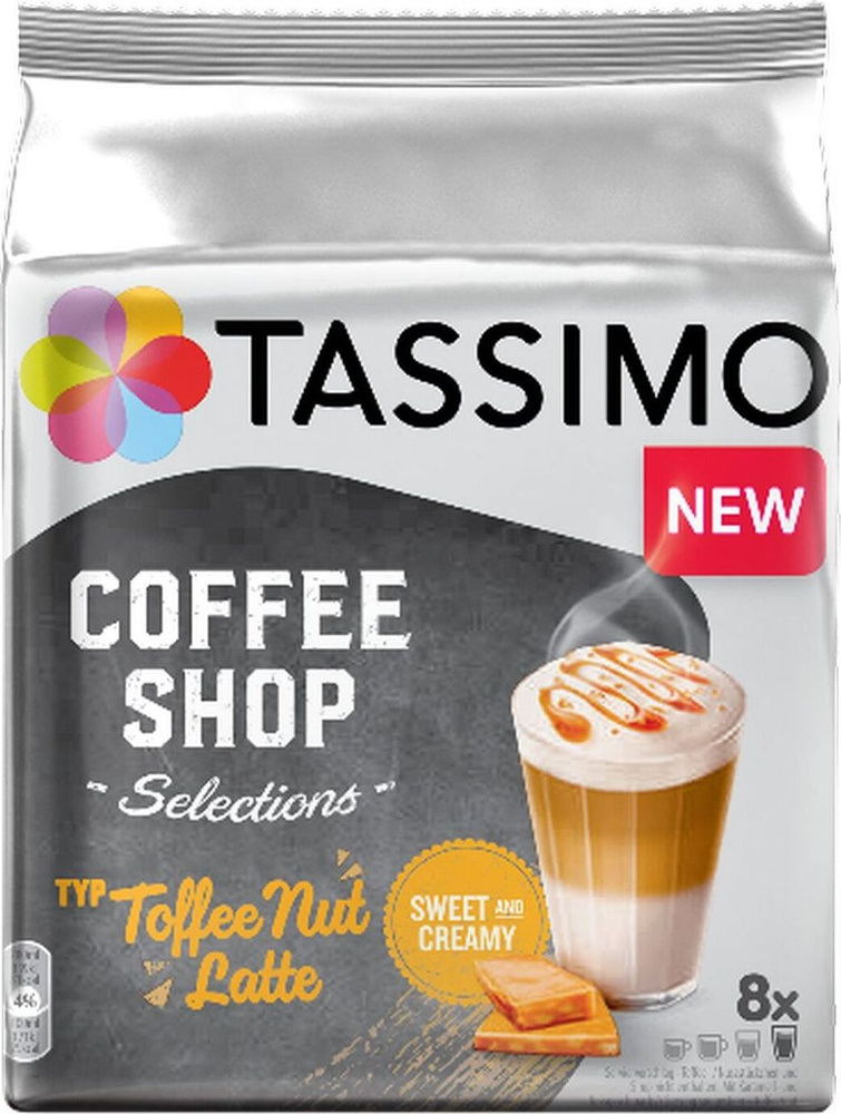 Кофе в капсулах Tassimo Coffee Shop Toffee Nut Latte, 8 капсул - купить ...