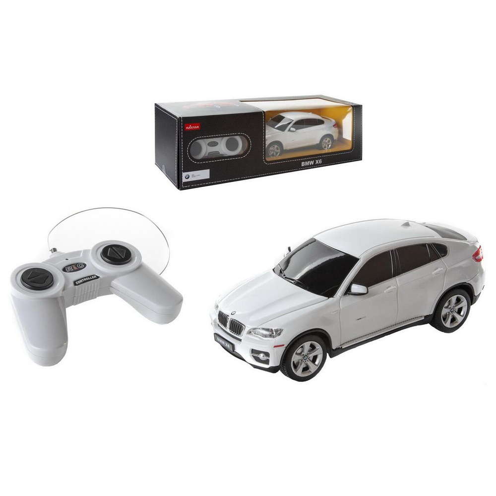 Машина р/у 1:24 BMW X6, 28.5х14х12см, цвет белый 40MHZ - купить с доставкой  по выгодным ценам в интернет-магазине OZON (523054337)