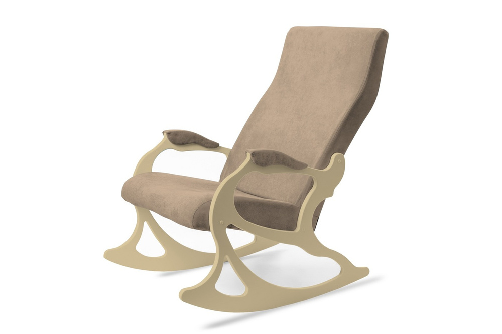 Кресло-качалка Кресло-качалка Слайдер_корпус дуб шампань ткань Крем ...