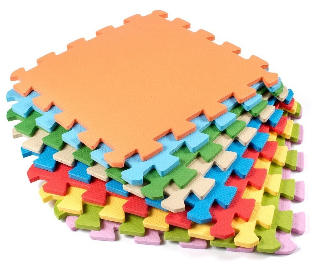 Детский коврик пазл/ Мягкий пол универсальный ассорти 33*33 см - купить ...