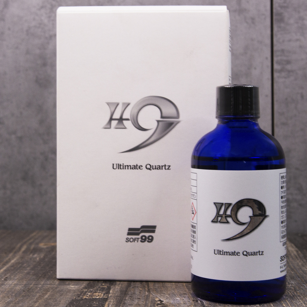 Жидкое стекло для автомобиля 0,1л SOFT99 Ultimate Quartz H9 / Кварцевое  покрытие для машины / Защитное покрытие для кузова автомобиля 10089