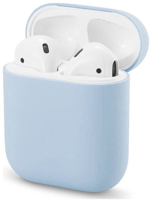 Чехол для наушников AirPods 1/2, голубой - купить с доставкой по ...
