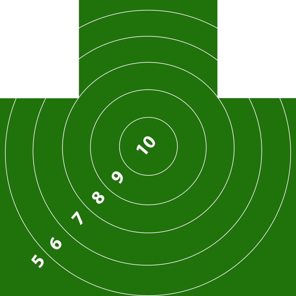 Мишень для стрельбы, грудная, зеленая 50Х50см (бумага 50шт.) - купить с ...