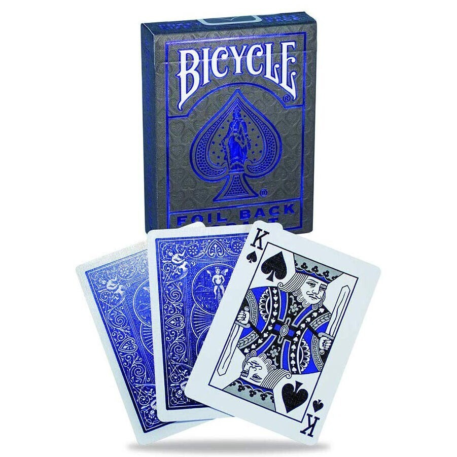 Игральные карты Bicycle Metalluxe Foil Back Cobalt / Фольгированный стиль, синие, 1 колода  #1