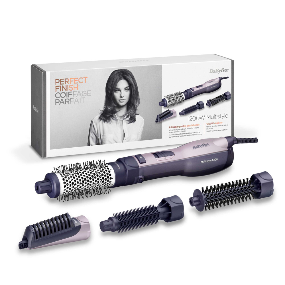 Фен-щетка для волос BaByliss AS121E, фиолетовый - купить по выгодным ...