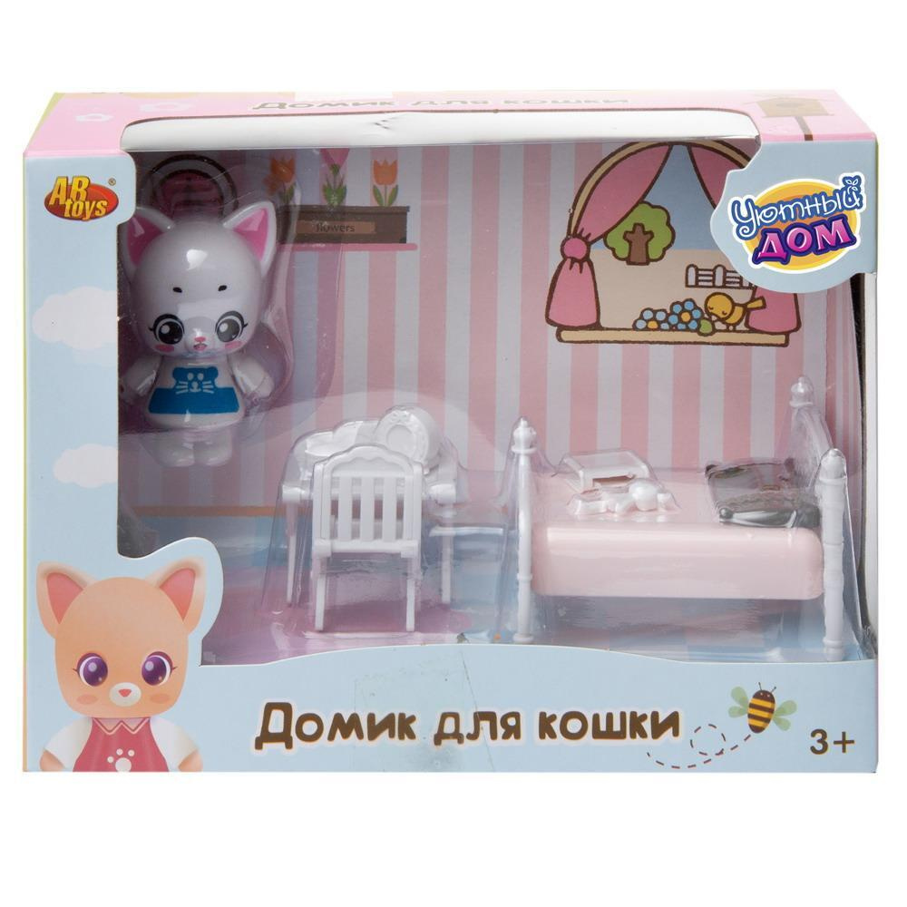 Игровой набор ABtoys Уютный дом Домик для кошки малый. Спальня - купить с  доставкой по выгодным ценам в интернет-магазине OZON (332115482)