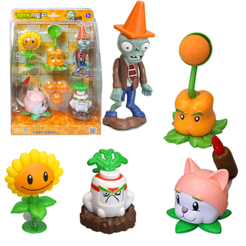 Набор фигурок Plants vs Zombies set K / Растения против зомби (Set. 4 ...