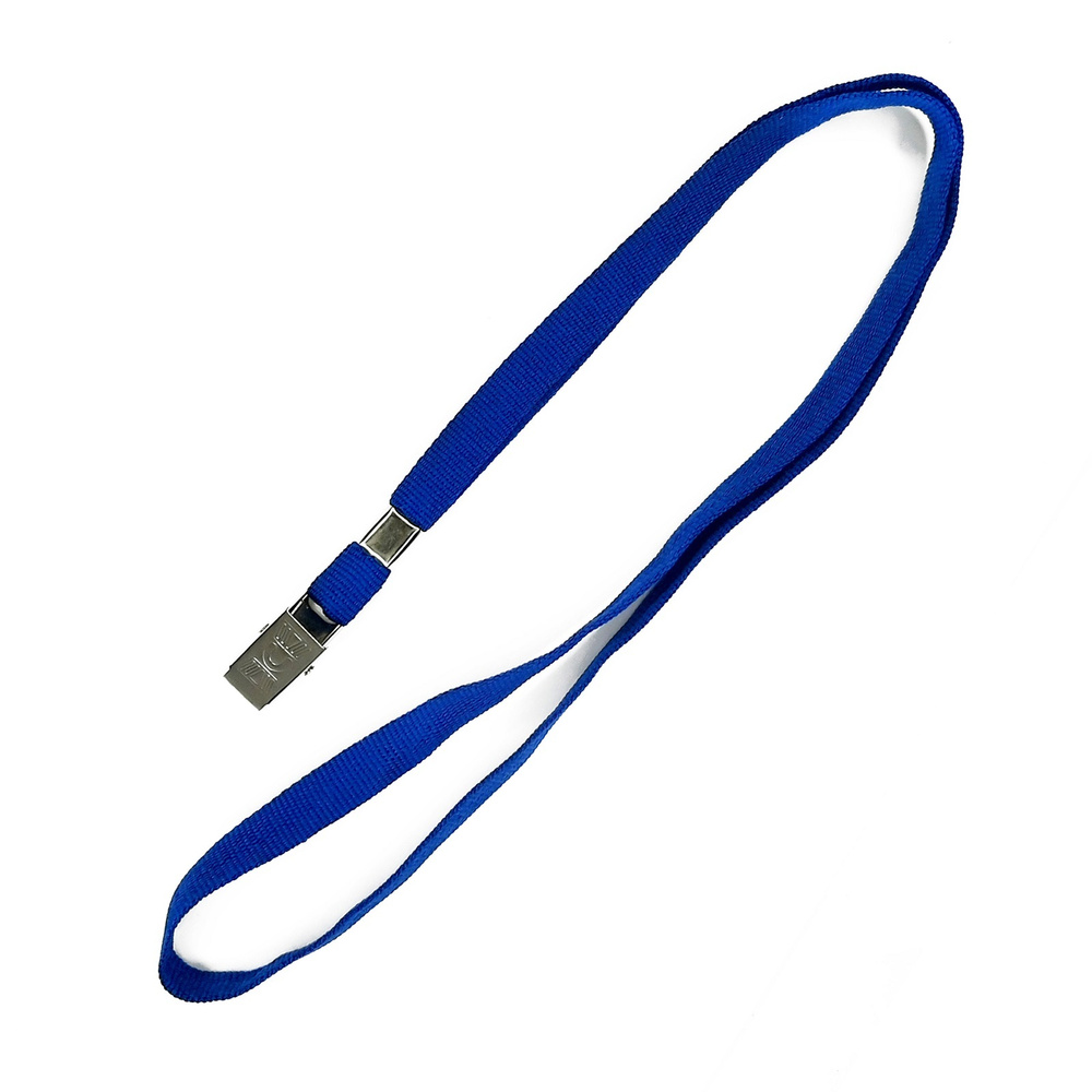 Лента для бейджа - 1 шт. (Синяя лента, Lanyard (ланьярд) с креплением клипса)  #1