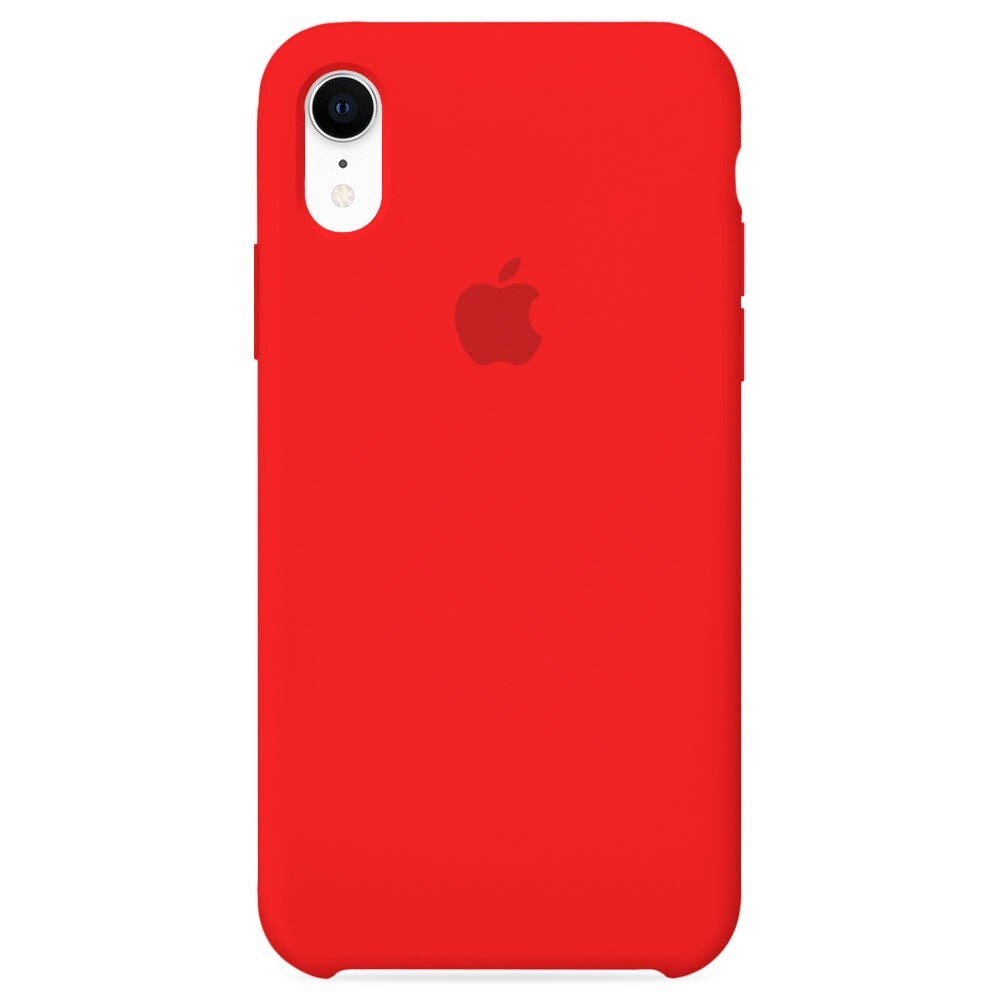 Силиконовый чехол для смартфона Silicone Case на iPhone Xr / Айфон Xr с  логотипом, красный - купить с доставкой по выгодным ценам в  интернет-магазине OZON (348903673)