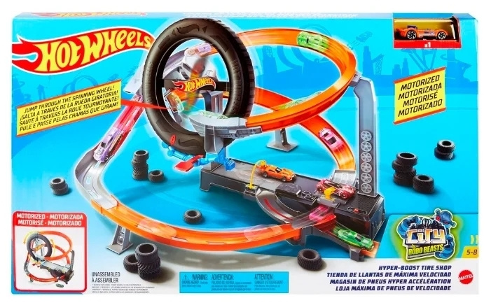 Трек Hot Wheels Hyper-Boost Tire Shop GJL16 #1