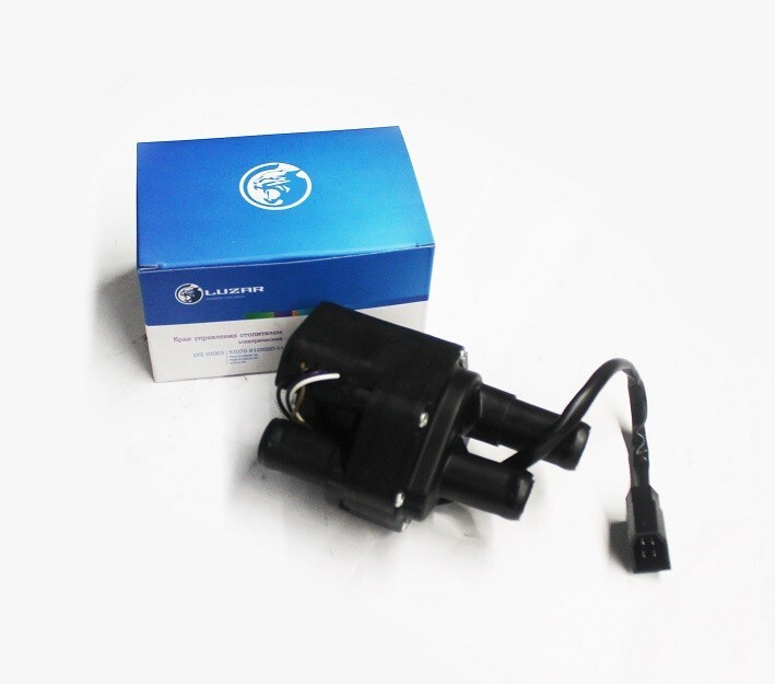 Кран отопителя ГАЗЕЛЬ Бизнес н/о электрический (LUZAR) 3 патрубка LVE ...