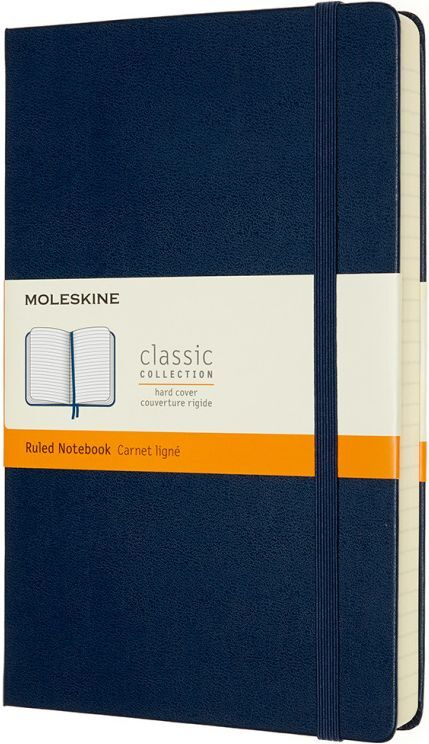 Блокнот в линейку Moleskine Classic Expended Large, B6, клеевой, 200 л, синий  #1