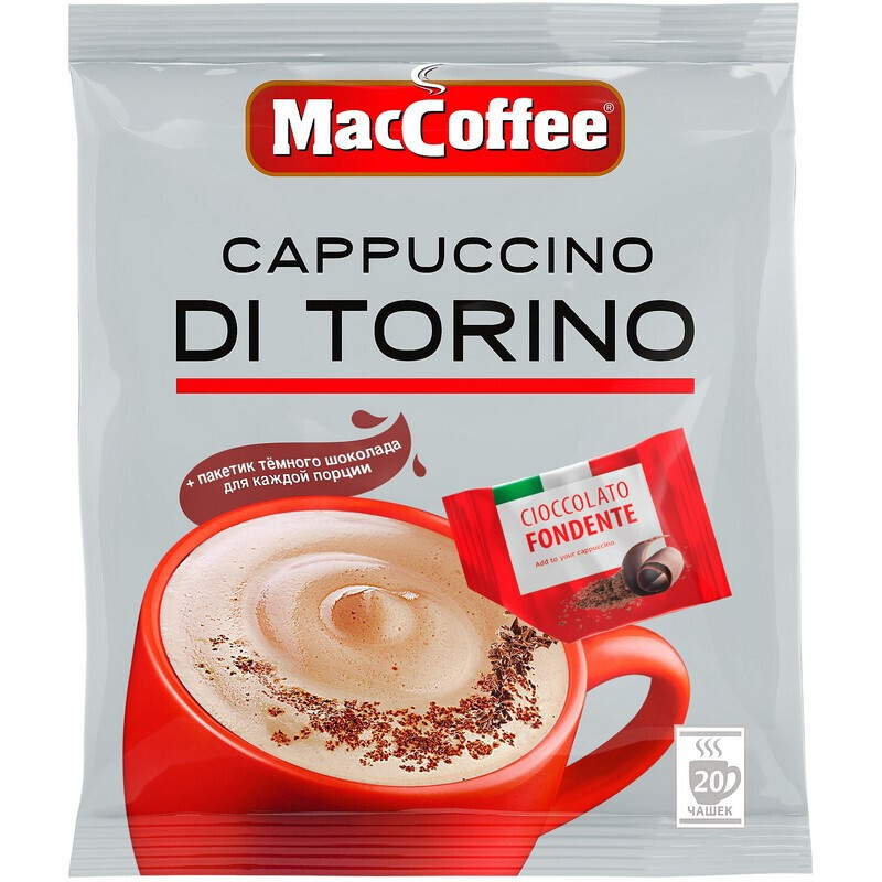 Кофе порционный растворимый MacCoffee Cappuccino di Torino, 25,5 г х 20 шт./уп.  #1