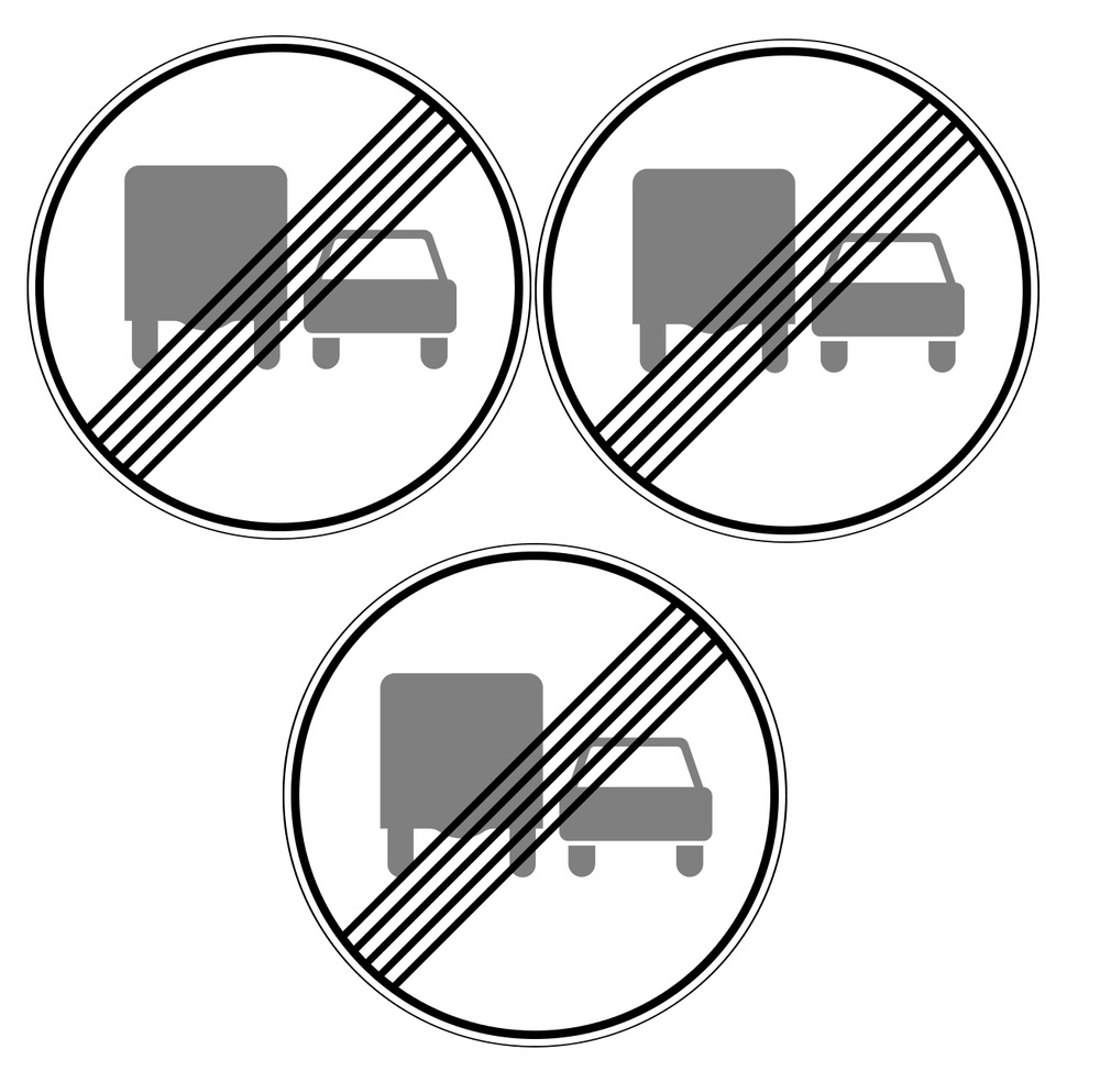 Дорожный знак, наклейка/маска (без светоотражения) 3.23 Конец зоны ...