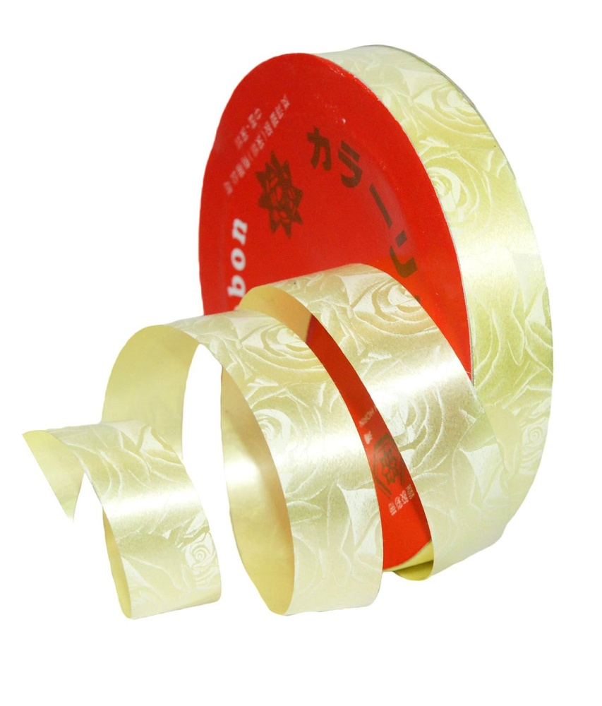 Лента упаковочная 18мм х 25м (с розами/лимонная) - купить по выгодной ...