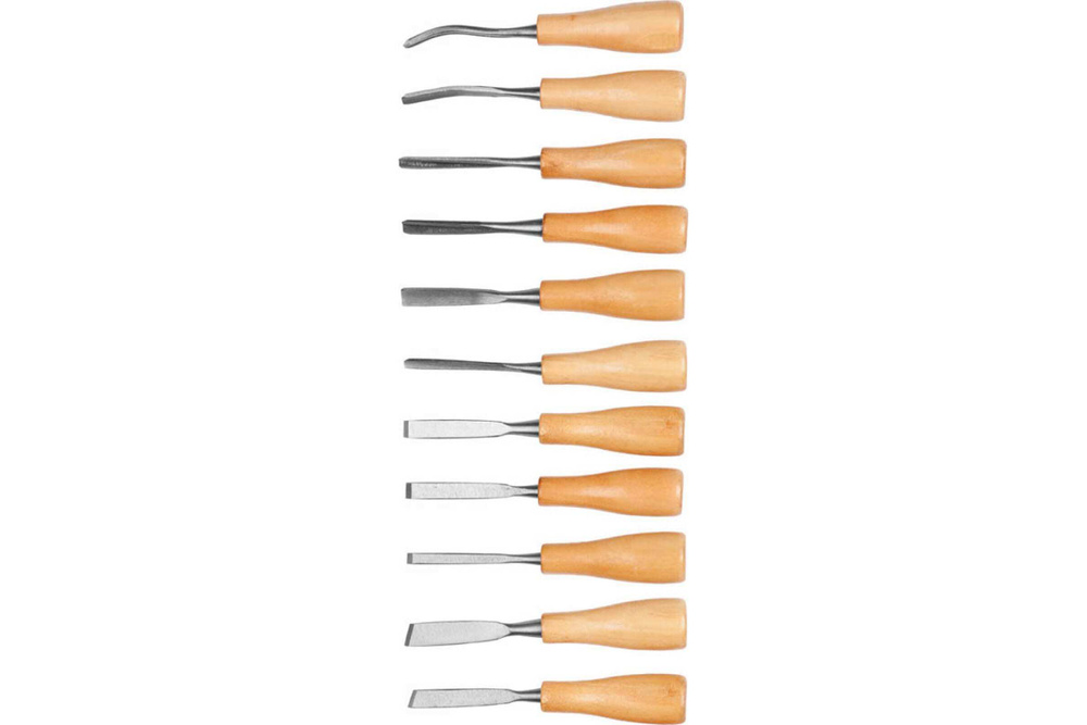 Набор DEXX: Стамески фигурные МИНИ с деревянной ручкой, 11шт 1834-H11_z01  #1