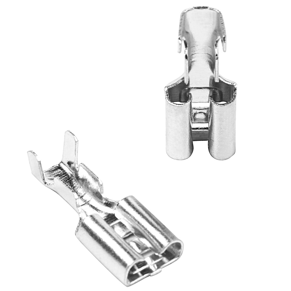 100 x 6,3 мм неизолированная гнездовая плоская нажимная обжимная клемма ...