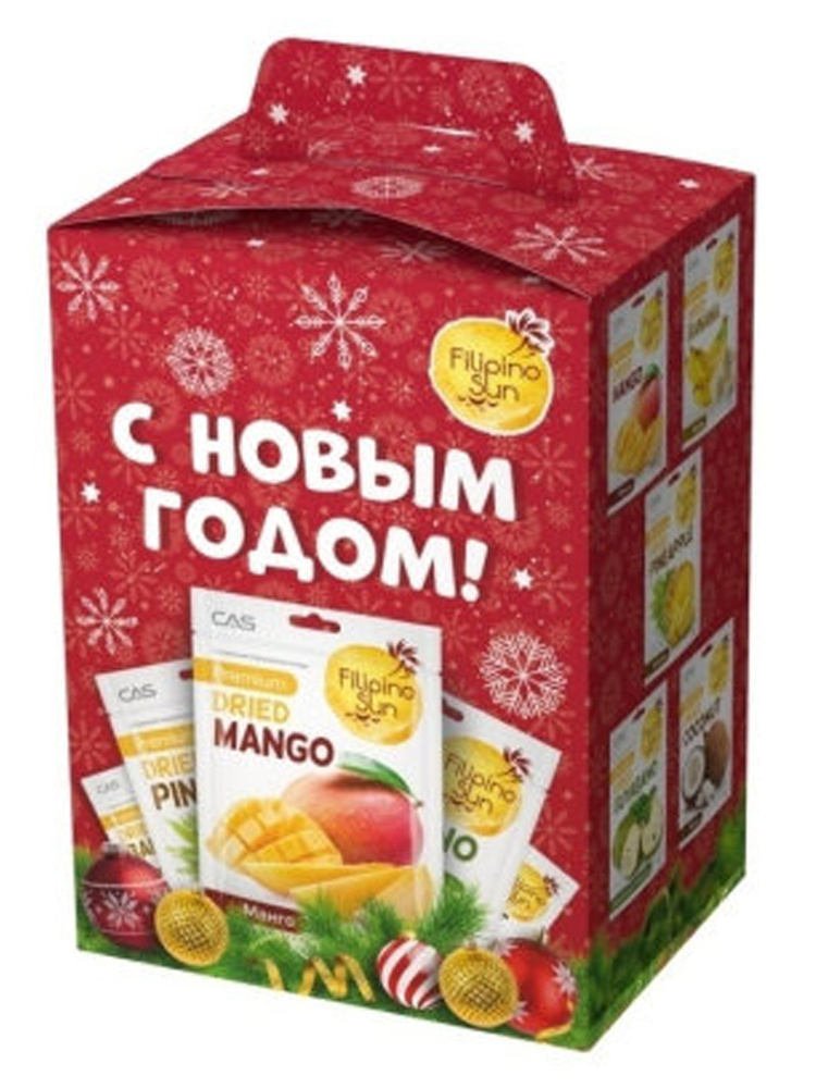 Ассорти из сушеных фруктов Filipino Sun: Яблоко сметанное 100гр, Ананас ...