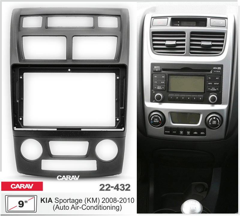 Переходная рамка 9" Android для KIA Sportage KM 2008-10 с климат контролем CARAV 22-432  #1