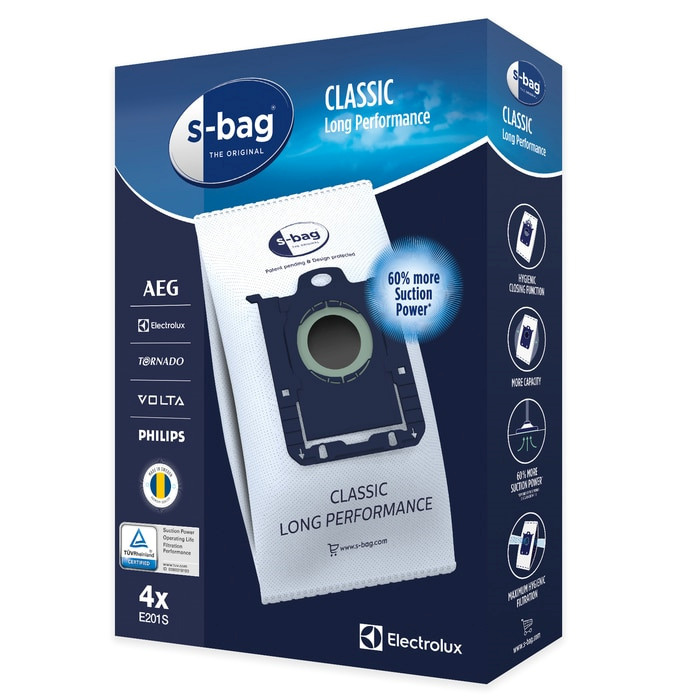 Мешки для пылесоса пылесборники синтетические Electrolux E201S S-Bag, 4 шт  #1