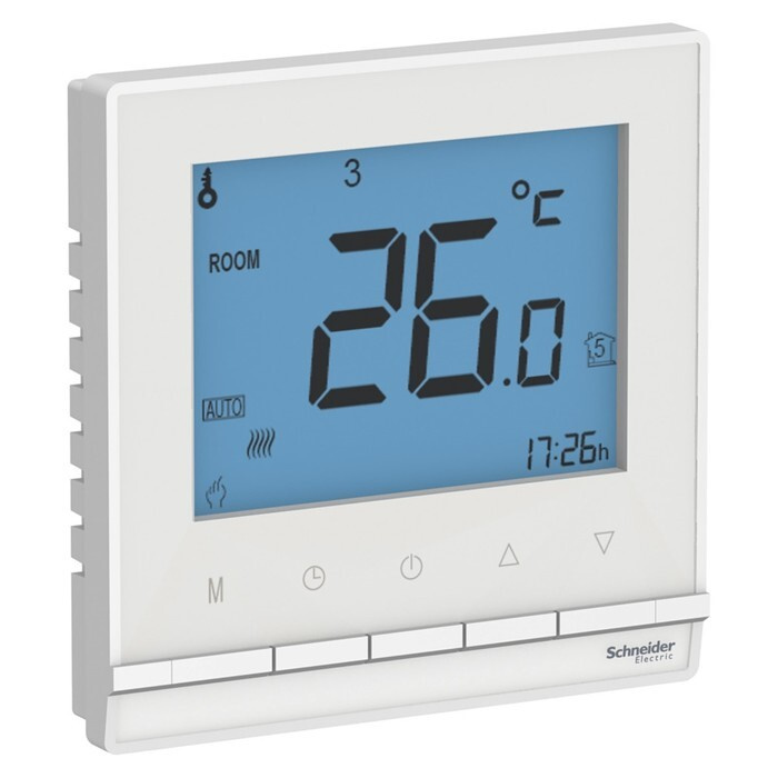 Термостат ATLASDESIGN электронный теплого пола с датчиком от +5 до +35C 16A в сборе белый (ATN000138) #1