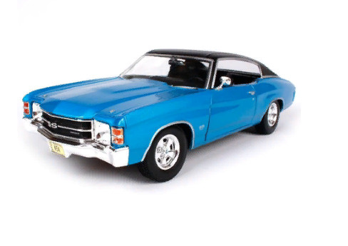 Машинка металлическая коллекционная Chevrolet Chevelle Sport Coupe 1971, 1:18 Maisto синий  #1